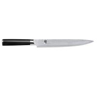 KAI Shun Classic Cuchillo japonés para jamón con hoja de 23 cm - Cuchillo de Damasco de 32 capas con núcleo VG MAX - 61 (±1) HRC - Mango de madera de Pakka - Hecho en Japón Cuchillo para carne forjado