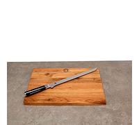 Kai Shun Classic DM-0735 - Juego de cuchillo jamonero flexible de 30,5 cm y tabla de cortar grande de roble, hecha a mano, 40 x 27 cm