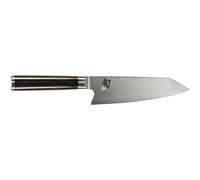Kai Shun Classic Kiritsuke 15 cm Black/Silver la hoja de doble filo con mango de pakkawood de color negro/plata de 15 cm de longitud de hoja.承諾