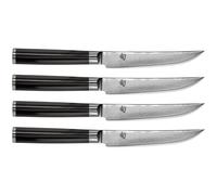 KAI Juego de cuchillos Shun Classic 4 piezas – Hoja 12 cm, Damasco, Mango Pakka – Negro