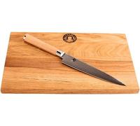 KAI Shun Classic White Set DM-0701W – Juego de cuchillos de damasco, incluye un cuchillo de uso general de 15 cm fabricado en acero VG10, cuchillo japonés de filo ultra afilado, con mango de madera Pa
