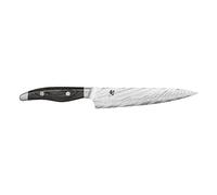 KAI Shun Nagare Cuchillo multiusos con hoja de 15 cm - 72 capas de acero de Damasco VG 2 y VG 10 con núcleo dual - Mango de madera de Pakka gris-negro - Hecho a mano en Japón Cuchillo pequeño forjado