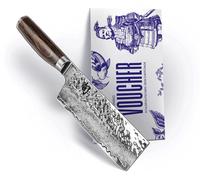 KAI Shun Premier TDM-1742, cuchillo Nakiri de Tim Mälzer, 14 cm. Set exclusivo con vale para afilado, fabricado en acero damasco VG-MAX, cuchillo para verduras con acabado "Tsuchime" (martillado)