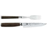 KAI Set de cuchillo y tenedor Kai Shun Premier cromo-marrón