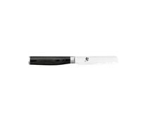 KAI Cuchillo de oficina Tim Mälzer Minamo – hoja 9,0 cm, VG-MAX 32 capas, madera pakka, hecho a mano