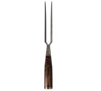 KAI Tenedor para carne Shun Premier Tim Mälzer, puntas de 16,5 cm - Acero inoxidable de alta calidad resistente a la corrosión - Mango de madera de Pakka marrón medio - Hecho en Japón