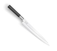KAI Wasabi Black Yanagiba 24,0 cm longitud de la hoja - acero inoxidable 6A/1K6 pulido 58 (±1) HRC - mango de polipropileno negro - cuchillo de sushi cuchillo de sashimi - Hecho en Japón