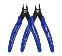 KAIHAOWIN Micro cortadores de alambre con resorte, paquete de 2, mini cortadores de precisi髇 de 5 pulgadas a granel, alicates de corte al ras, tijeras de alambre, cortadores laterales peque駉s para