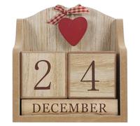 KAILIKETIY Calendario de Escritorio Perpetuo de Madera, Bloque de Calendario Decorativo Ligero para Oficina y Aula, sin Batería, Uso Prolongado y Repetido