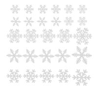 KAILIKETIY Pegatinas Electrostáticas de Copos Helados Adorno Navideño Reutilizable Fácil Reposición Adhesivo sin Residuo 27 Unidades por Pack para Ventanas para Puertas y Cristales