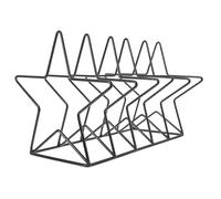 KAILIKETIY Soporte de Libros de Hierro Negro y Porta Discos de Vinilo Estructura Simple Organizador Resistente para Oficina y Escuela para Archivos y Revistas