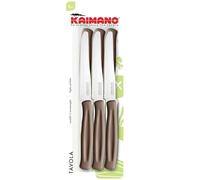 Kaimano KDN041506L Cuchillos de Línea, Acero Inoxidable, Marrón, 28x10x3 cm, 6 Unidades