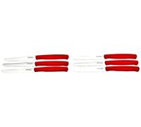 Kaimano KDN041506R Cuchillos de Línea Perfecta, Acero Inoxidable, Rojo, 28x10x3 cm, 6 Unidades