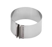 Kaiser 769363 Patisserie - Molde para Tartas con Asa (Acero, Altura: 7 cm, tamaño Ajustable de 16,5 a 32 cm)