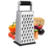 Kaishun Rallador de queso, rallador de caja para queso, cortador de verduras de acero inoxidable, triturador de alimentos, 4 lados, conveniente para la cocina