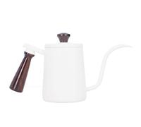 kaisudiAP portátil de acero inoxidable con mango de madera, hervidor largo de café con pico de cuello de cisne (700ml)