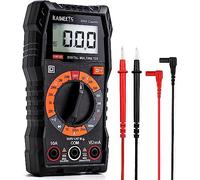 KAIWEETS KM100 Multímetro Digital, Polimetro para Medir Continuidad, Tensión en CA y CC, Amperios en CC, Resistencia, Diodo, Voltímetro con Doble Fusibles y Cables de Prueba