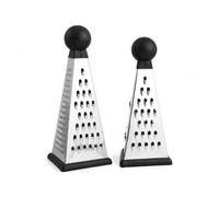 KAIYUEMAOYI Rallador Cocina Manual, Rallador Queso 3 Lados, Acero Inoxidable con Mango Ergonómico, para 6 y 8 Pulgadas, Negro, 8 pulgadas