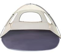 KAIYUEMAOYI Tienda Playa Camping Protección r, Polyester Oxford, Camping, Playa | Picnic, ventilada, Impermeable 1000-1500, Fibra 8.0, para, Blanco cremoso, 260 * 165 * 150CM【3-4 Personas】