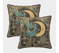 kaiyun 2 Paquetes 40x40cm.Estilo de Arte árabe Funda De Almohada Cuadrada Decoración del Hogar con Cremallera Invisible para Sofá,Coche Y Dormitorio