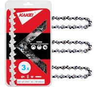 KAKEI Cadena de motosierra de 18 pulgadas, paso LP de 3/8 pulgadas, calibre de 0.50 pulgadas, 61 eslabones de transmisión (3 cadenas)