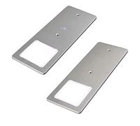 Kalb | Lámpara LED para parte inferior de muebles (5 W, muy planos, con función de atenuación táctil, 2 unidades, luz blanca cálida)