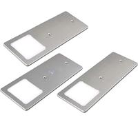 Kalb | Lámpara LED para parte inferior de muebles (5 W, muy planos, con función de atenuación táctil, 3 unidades, luz blanca cálida)