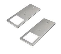 kalb | Luces LED bajo armarios plata 5W- luz de cocina muy plana (Lote de 2, blanco neutro)