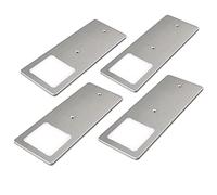 kalb | Luces LED bajo armarios plata 5W- luz de cocina muy plana (Lote de 4, blanco cálido)