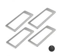 kalb TooFlatXL luz LED bajo mueble 12V set 1-4 con interruptor inalámbrico MonoDot, ultrafina 4 mm, campo luminoso XL 155 x 55 mm, Plug & Play con fuente de alimentación (4, blanco cálido)