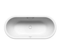 Kaldewei Avantgarde - Bañera Centro Duo Oval 128, 180x80 cm, con orificios para asas, antideslizante, blanca 282810220001