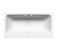 Kaldewei Avantgarde - Bañera rectangular Asymmetric Duo 740, 170x80 cm, con orificios para asas, efecto perla, blanca 274010113001