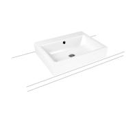 Kaldewei Puro lavabo 60x46 cm rectangular sobre encimera blanco brillante 900706013001