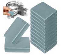 KALLORY 12 Piezas Borradores Moldeables para Artistas, Goma de Borrar Multiusos de Plastilina Azul, Adecuado para Dibujo y Bocetos Precisos