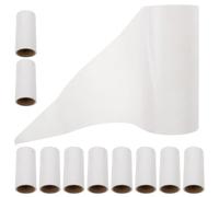 KALLORY 600 Hojas Adhesivas Quitapelusas para Mascotas, 10 Unidades de Recambio para Rodillo de 10 Cm, Blanco, Herramienta para Eliminar Pelo y Polvo en Ropa, Muebles y Alfombras, Uso