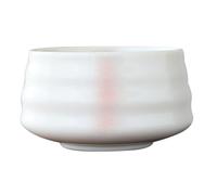 KALLORY Cuenco de Cerámica Blanco Estable y Práctico para Té Matcha Estilo Tradicional Japonés, Diseño y Funcional para de Té