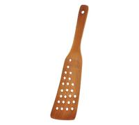 KALLORY Espátula para Freír Fácil de Limpiar y Cómodo de Madera 24 Agujeros, Utensilio de Cocina Anti-escaldaduras para Uso en Casa y Comedor