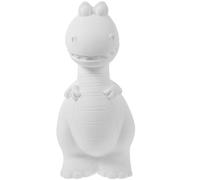 KALLORY Hucha de Dinosaurio Vinilo Blanco, Adorno de Mesa y Organizador de Monedas Adecuado para Cumpleaños y Habitación Infantil