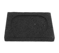 KALLORY Placa de Parrilla de Piedra Volcánica Negra para Asar sin Humo | Precalentado Rápido y Alta Resistencia Térmica, para Cocina y Exterior, Adecuado para Pizza y Pan