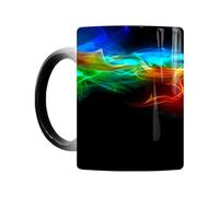 KALLORY Taza de Cerámica Adecuado para Desayuno Térmica Que Cambia de Color Diseño de Fútbol, Taza de Café Personalizada de 350 Ml para Bebidas Calientes y Obsequio Original