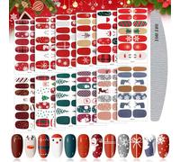 Kalolary 12 Hojas Pegatinas Navidad Uñas, Christmas 3D Autoadhesivas Nail Art Stickers Calcomanías Uñas Etiquetas Engomadas para Mujeres Decorativas Accesorios