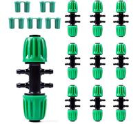 Kalolary conectores en T con púas para riego por goteo, tubo de riego de 1/2 pulgada a 1/4 pulgada, ajuste de calidad premiun antigoteo (se adapta a 13 mm ID / 4 mm ID), verde