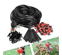 Kalolary Sistema de Riego, DIY Riego por Goteo automático Rociadores para Jardín Patio Plantas, Micro Kit de riego por Goteo Riego(25Metros)