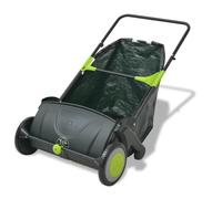 Kaloriko Barredora de césped con saco de 103 L, ancho de limpieza de 55 cm, marco de acero y cuerpo de polipropileno para jardín, patio, terraza y pasarela, barrido eficiente de hojas, hierba y arena