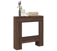 Kaloriko Marco de chimenea marrón con aspecto de roble de madera, 81 x 18 x 82 cm, accesorio para chimenea con función de estante, marco ignífugo para salón, compatible con llamas LED, resistente al