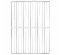 Kaloriko Parrilla de acero inoxidable plateada, 40 x 30 cm, rectangular, exterior, jardín, terraza, balcón, camping, barbacoa, accesorios para barbacoa uniforme y fácil limpieza