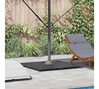 Kaloriko Soporte para sombrilla de acero gris oscuro, 100 x 100 x 4 cm, con patas ajustables, base pesada y estable para jardín, terraza, balcón, resistente a la intemperie y al viento, para uso en