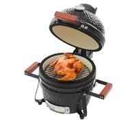 Kamado Barbacoa, 50x47cm Barbacoa de Cerámica BBQ de Carbón Vegetal, Barbacoa de Cerámica para Ahumado para Picnic y Patio, Barbacoa de Cerámica para Pequeños Asados, Picnics, Fiestas de Barbacoa