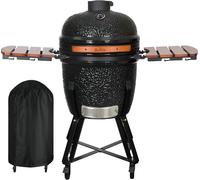 Kamado BBQ Egg XL - 21,6 pulgadas - Incluye funda - Para hasta 10 personas - Barbacoa de carbón - Diámetro 46 cm - Negro