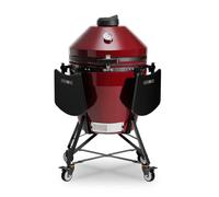 Kamado Bono EVO Grande 64 cm parrilla cerámica, Rojo Royal | Kamado extragrande Ø 52 cm, sistema GrillMax de 3 niveles, Easy Lift, carro y accesorios